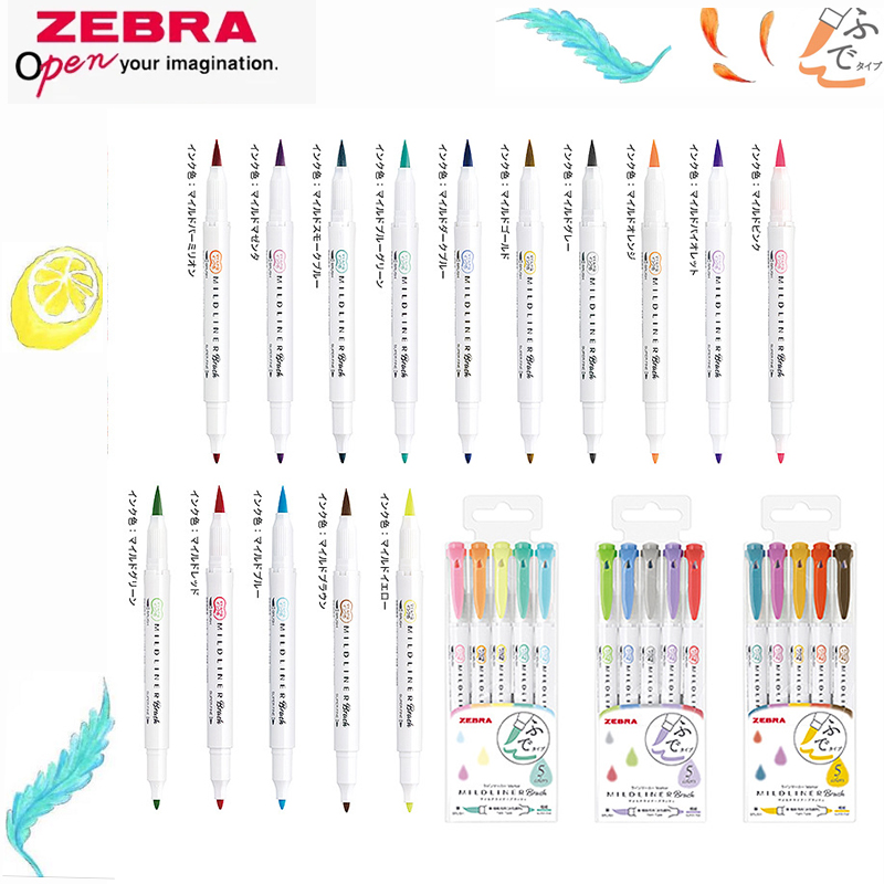 Zebra Pen Mildliner - Zebra marcador de ponta dupla cor