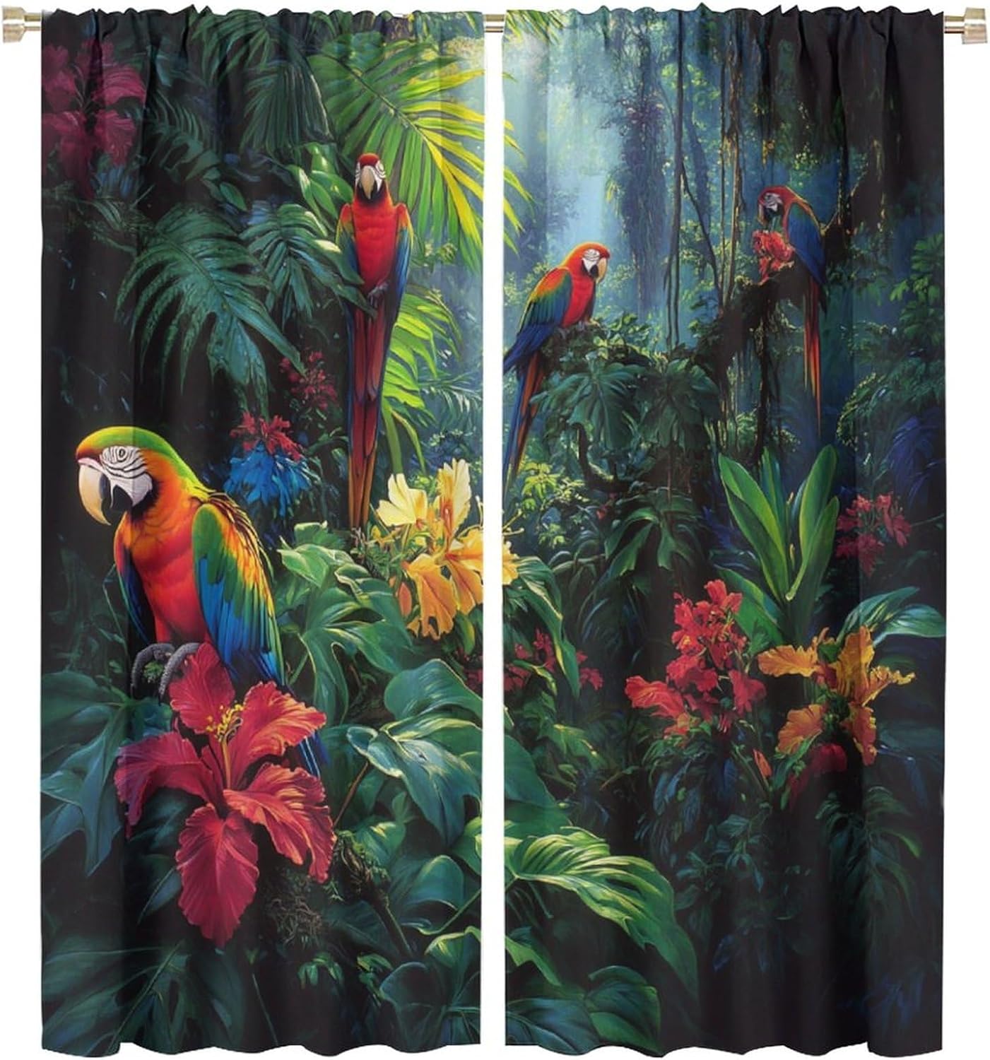 Home Office Backdrop - Cortinas de Poliéster com Estampa de