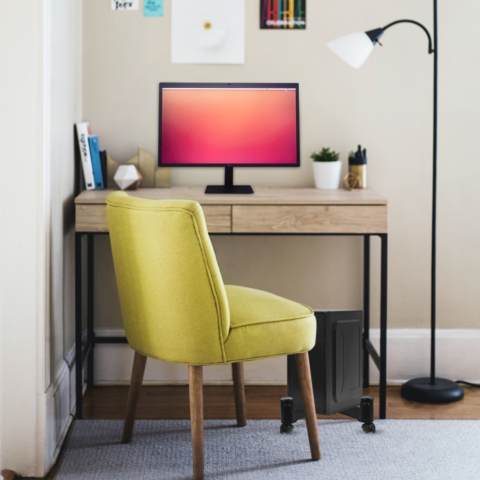 Home Office Pc - Suporte de Torre para Computador Móvel
