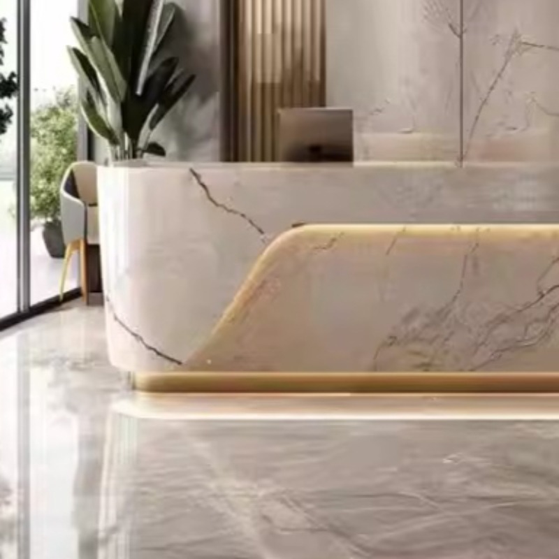 Piso elegante mesa de recepção - Home Office Tienda avaliação e preço