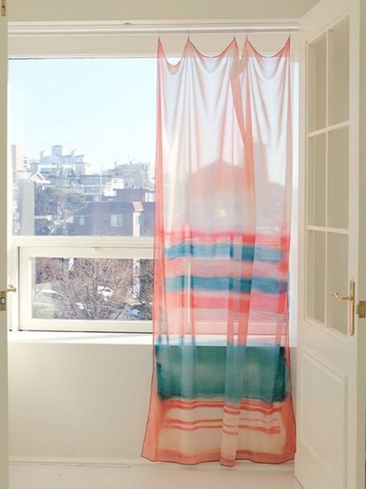 Cortinas de Chiffon Rosa com P - Home Office Backdrop avaliação e preço