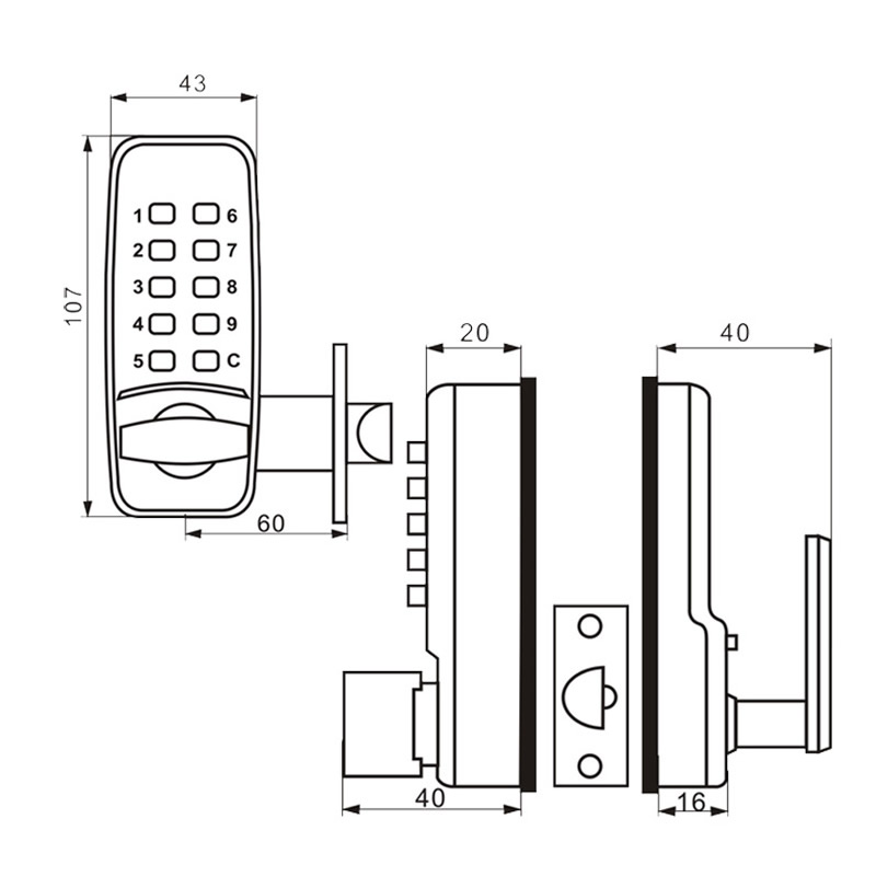 Impermeável Keyless Metal Door - Home Office Immigration avaliação e preço