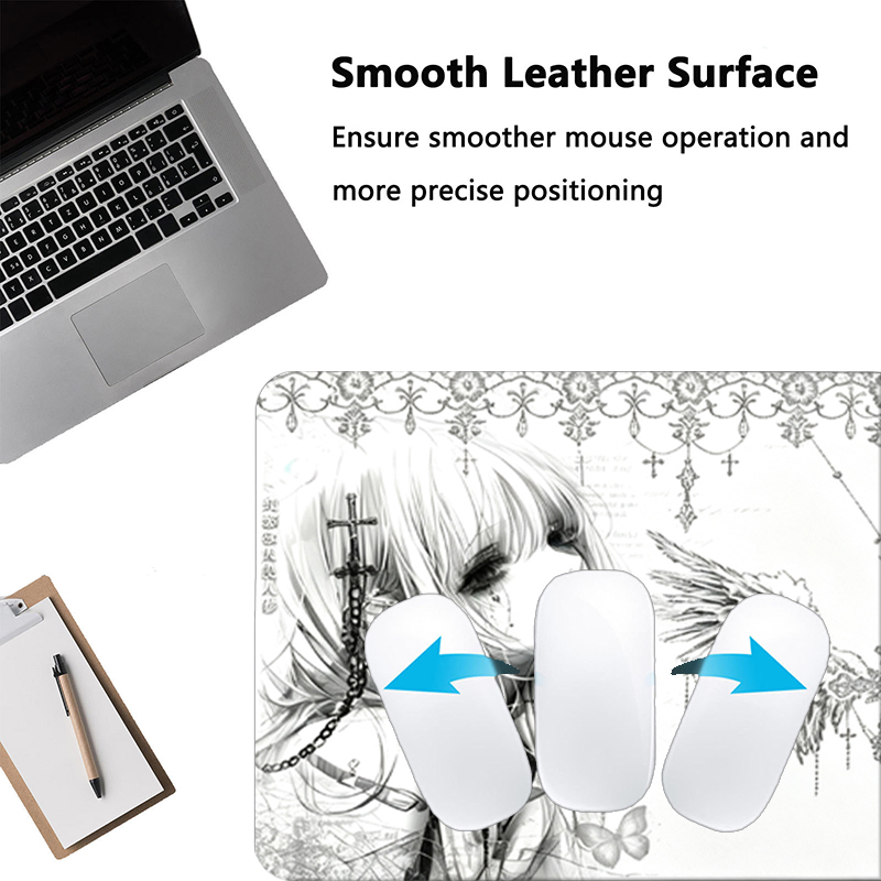 Mousepad de Couro Preto e Bran - Home Office Pc avaliação e preço
