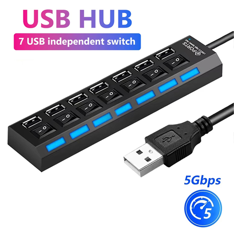 Hub USB 2.0 de 7 portas para l - Home Office Pc avaliação e preço