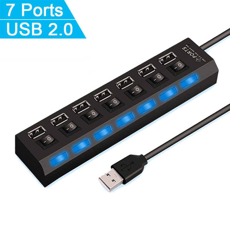 Hub USB 2.0 de 7 portas para l - Home Office Pc avaliação e preço